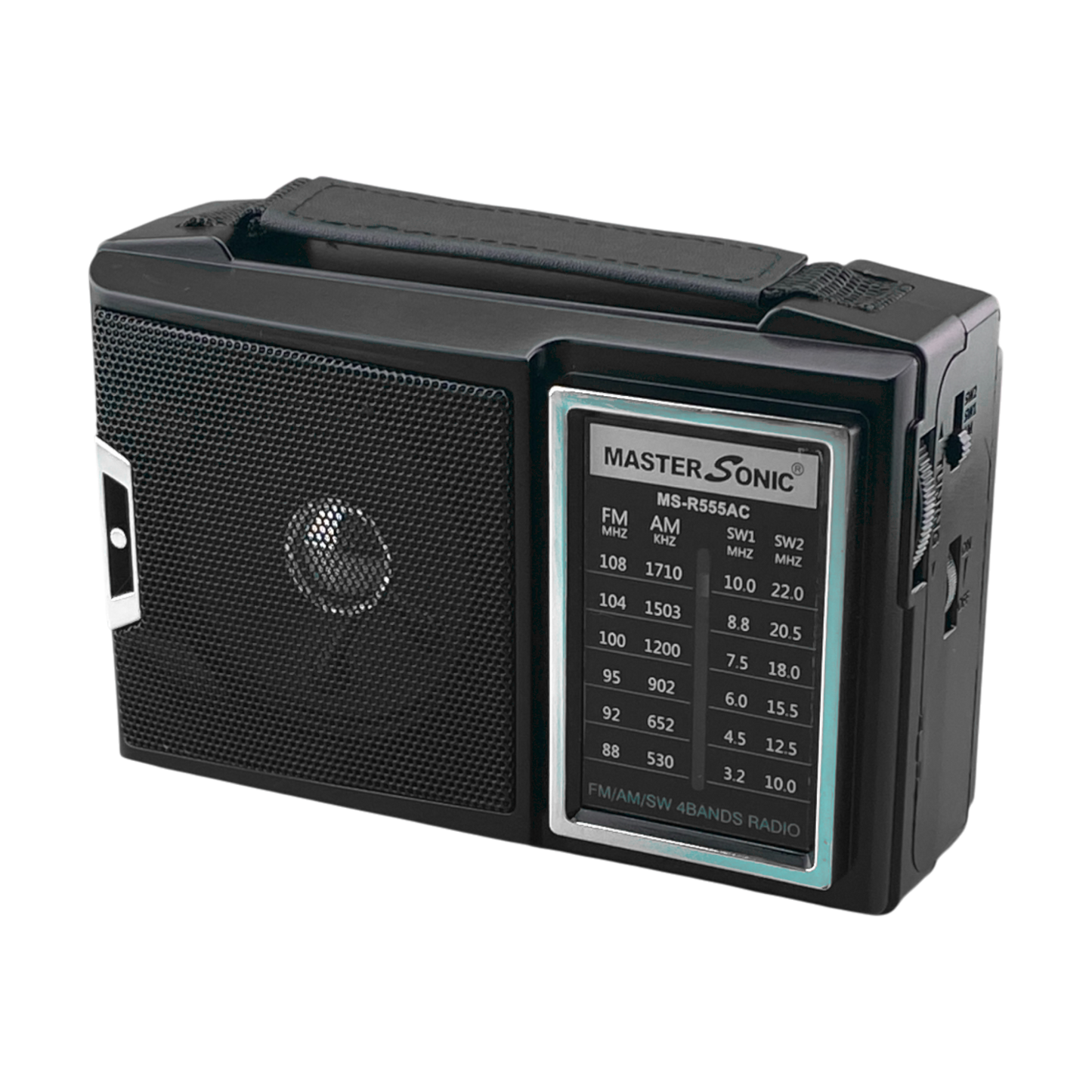Master Sonic Compact 4 Band Radio with AC Cord - R555AC