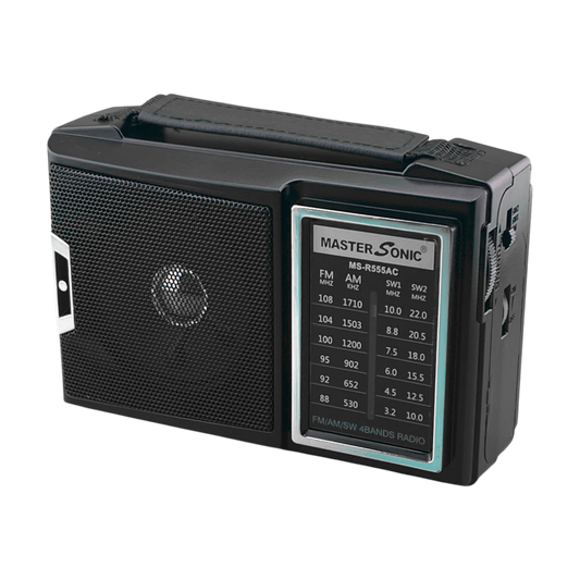 Master Sonic Compact 4 Band Radio with AC Cord - R555AC