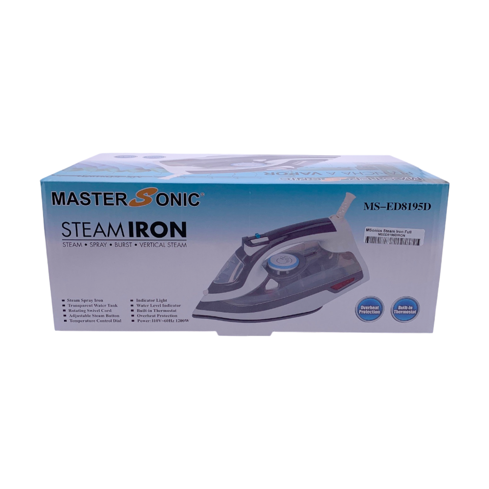 Master Sonic Steam \ Dry Full Size Iron