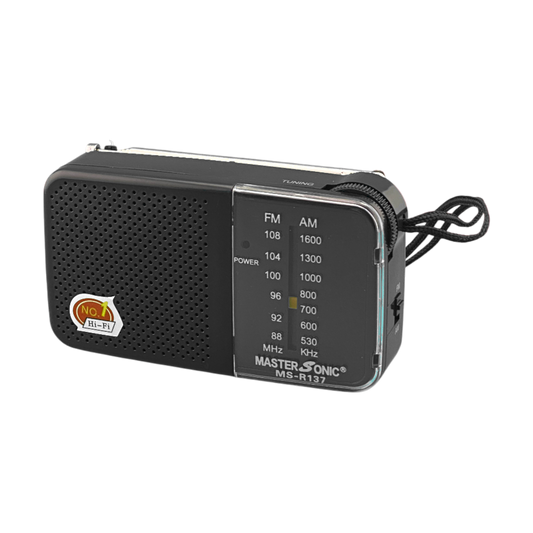 Master Sonic AM FM Pocket Radio - Battery - R137