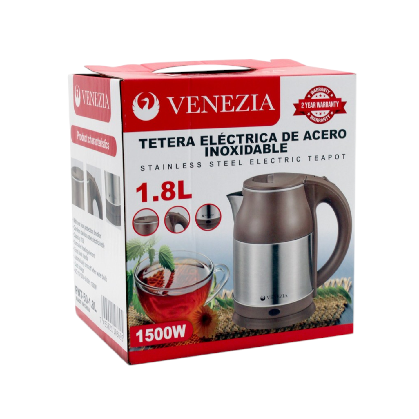 VENEZIA 1.8L Stainless Steel Kettle 1500W
