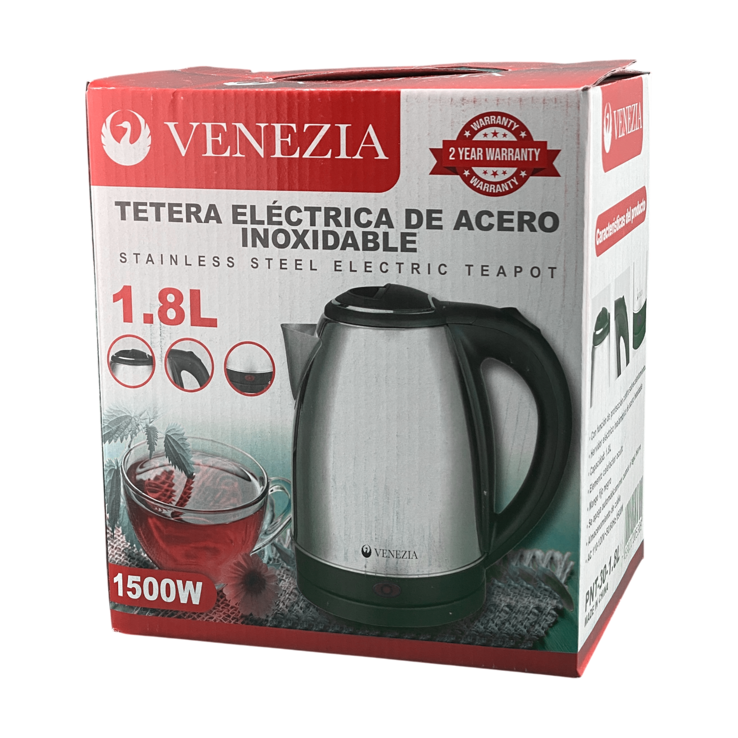 VENEZIA 1.8L Stainles Steal Electric Kettle 1500W