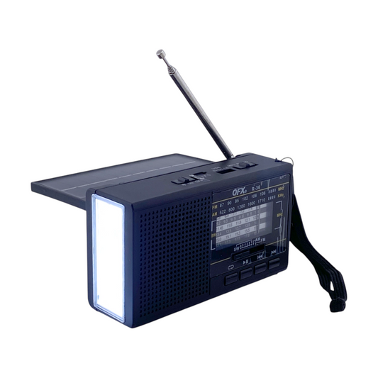 QFX Emergency Solar Radio with Flashlight | QFX R-36