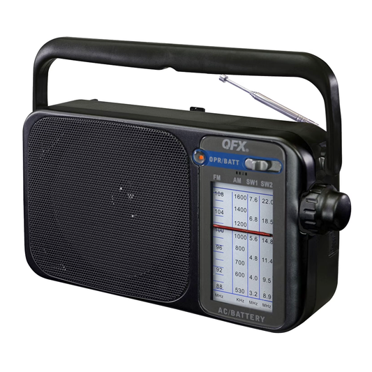 QFX R24 Portable 4 Band Radio - Black