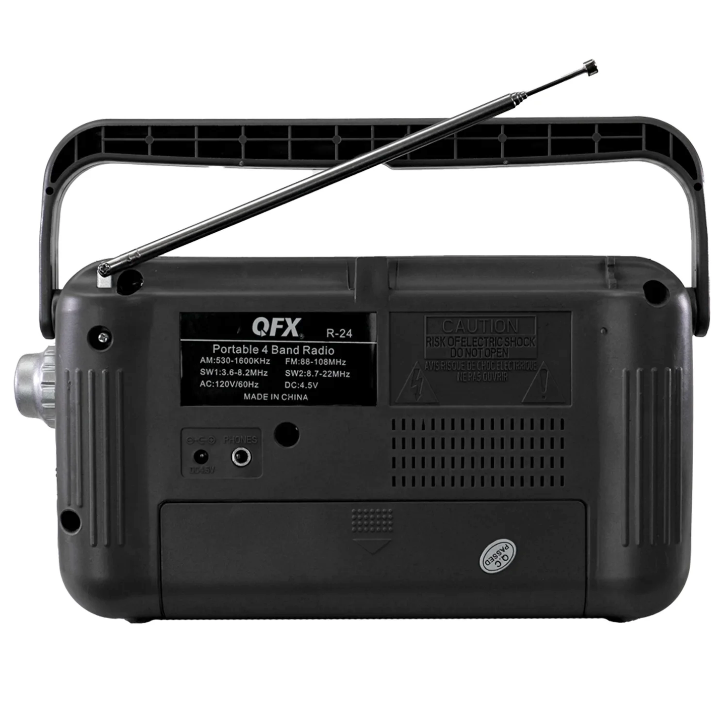 QFX R24 Portable 4 Band Radio - Black