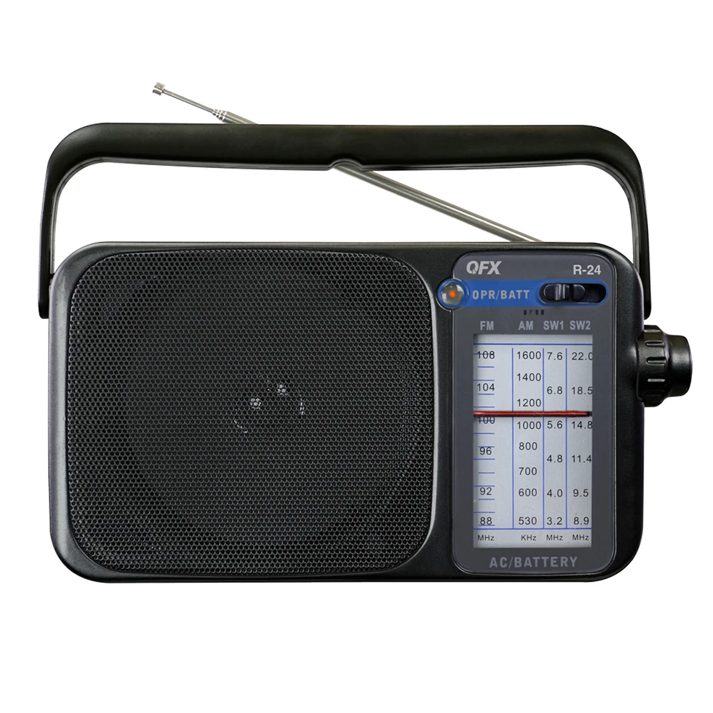 QFX R24 Portable 4 Band Radio - Black