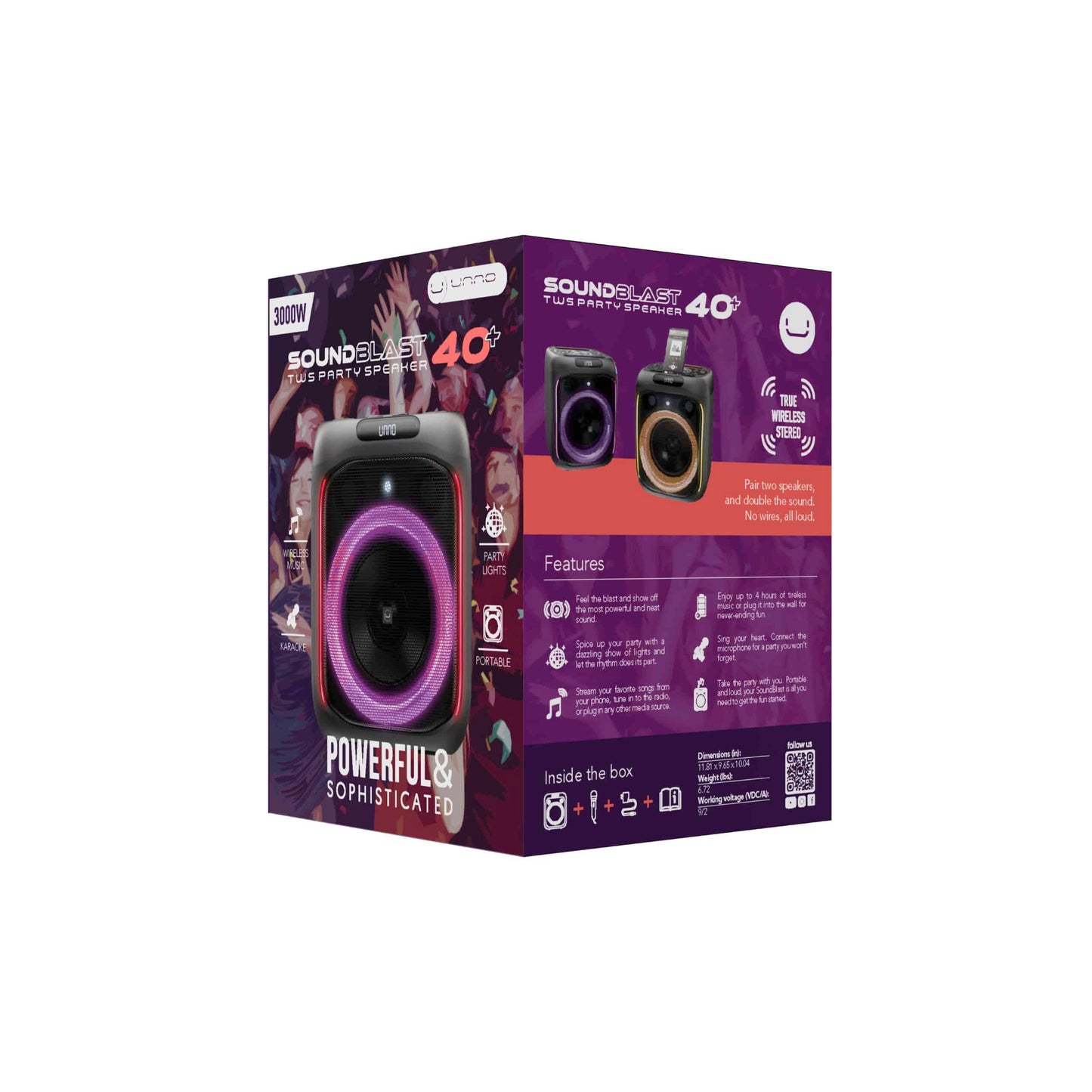 UNNO SOUNDBLAST 40+ TWS PARTY SPEAKER