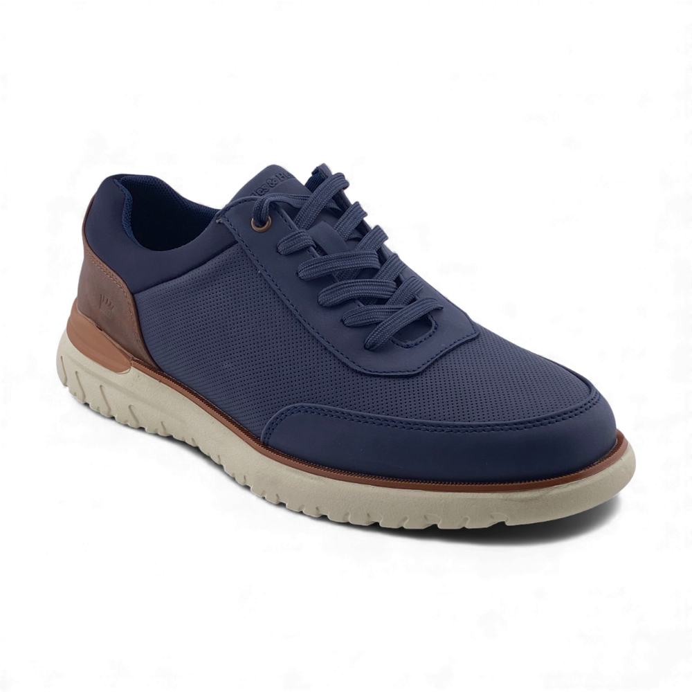 Men's Tower Bridge Casual Shoes by Charles & Henry London | Brown & Navy