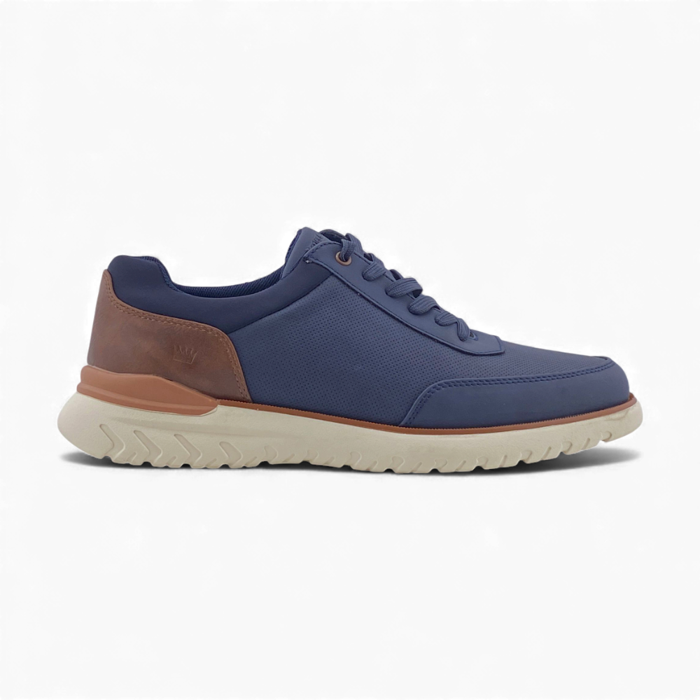 Men's Tower Bridge Casual Shoes by Charles & Henry London | Brown & Navy