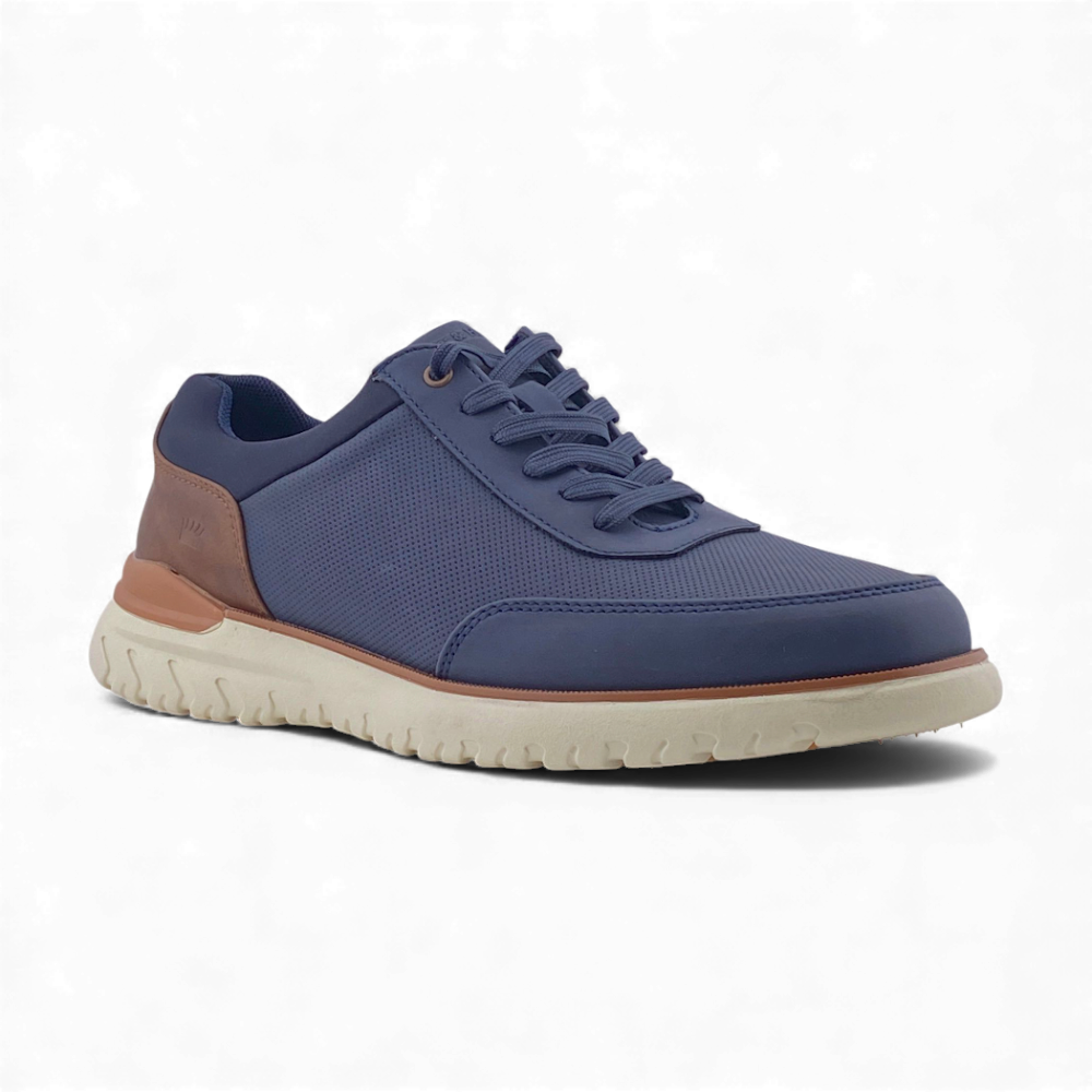 Men's Tower Bridge Casual Shoes by Charles & Henry London | Brown & Navy