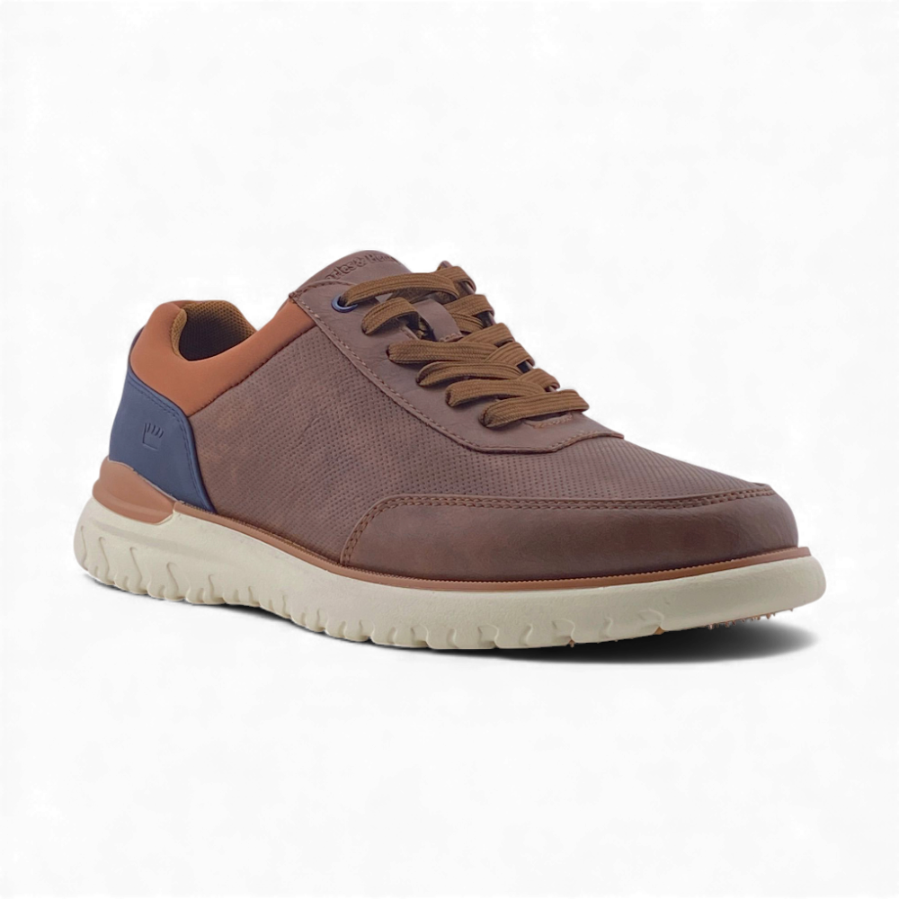 Men's Tower Bridge Casual Shoes by Charles & Henry London | Brown & Navy