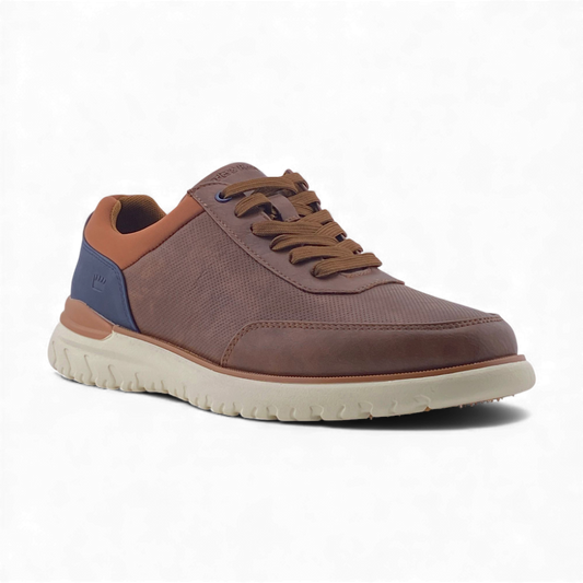 Men's Tower Bridge Casual Shoes by Charles & Henry London | Brown & Navy
