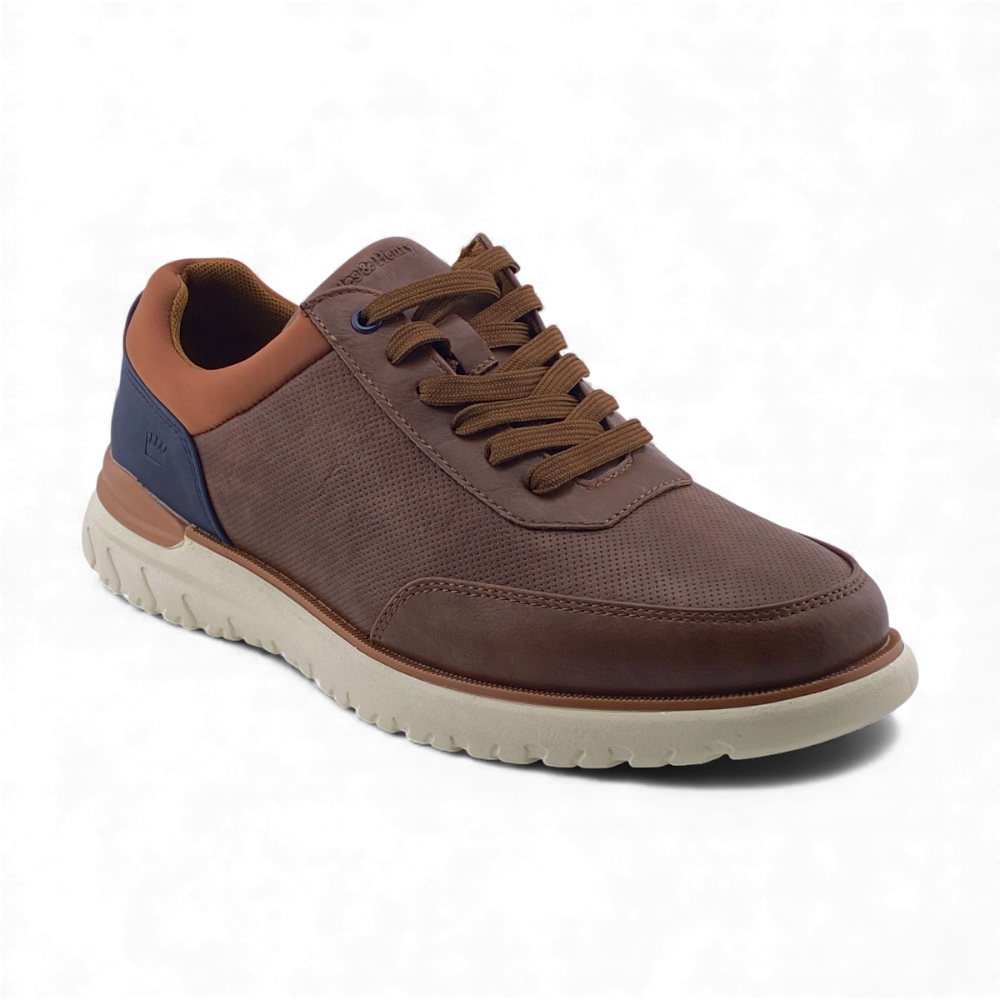 Men's Tower Bridge Casual Shoes by Charles & Henry London | Brown & Navy
