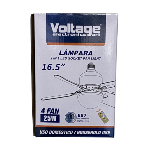 Voltage LED Socket Light with Fan
