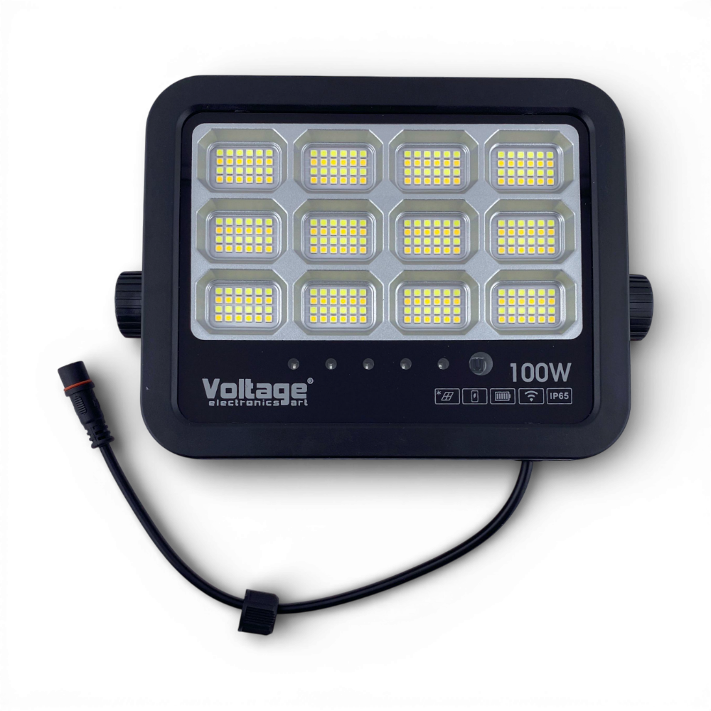 Voltage Solar Rechargeable LED Flood Light with Separate Panel 100W