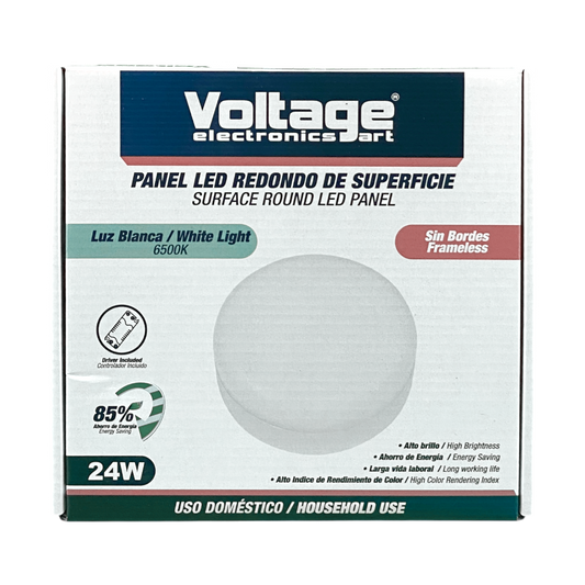 Voltage 7" LED Surface Mount Round Frameless Light 24W