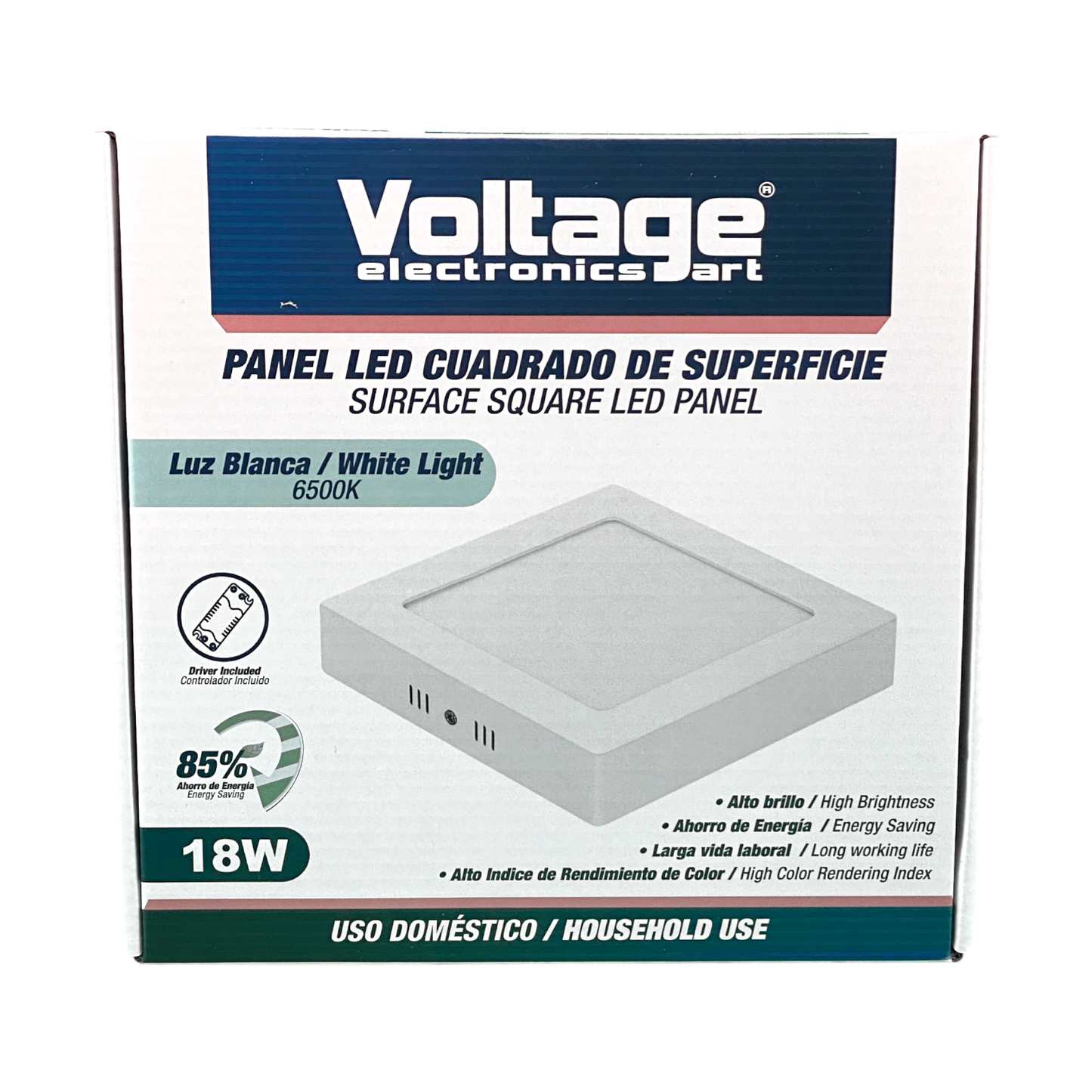 Voltage 8" LED Surface Mount Square Light 18W