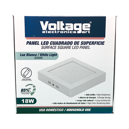 Voltage 8" LED Surface Mount Square Light 18W