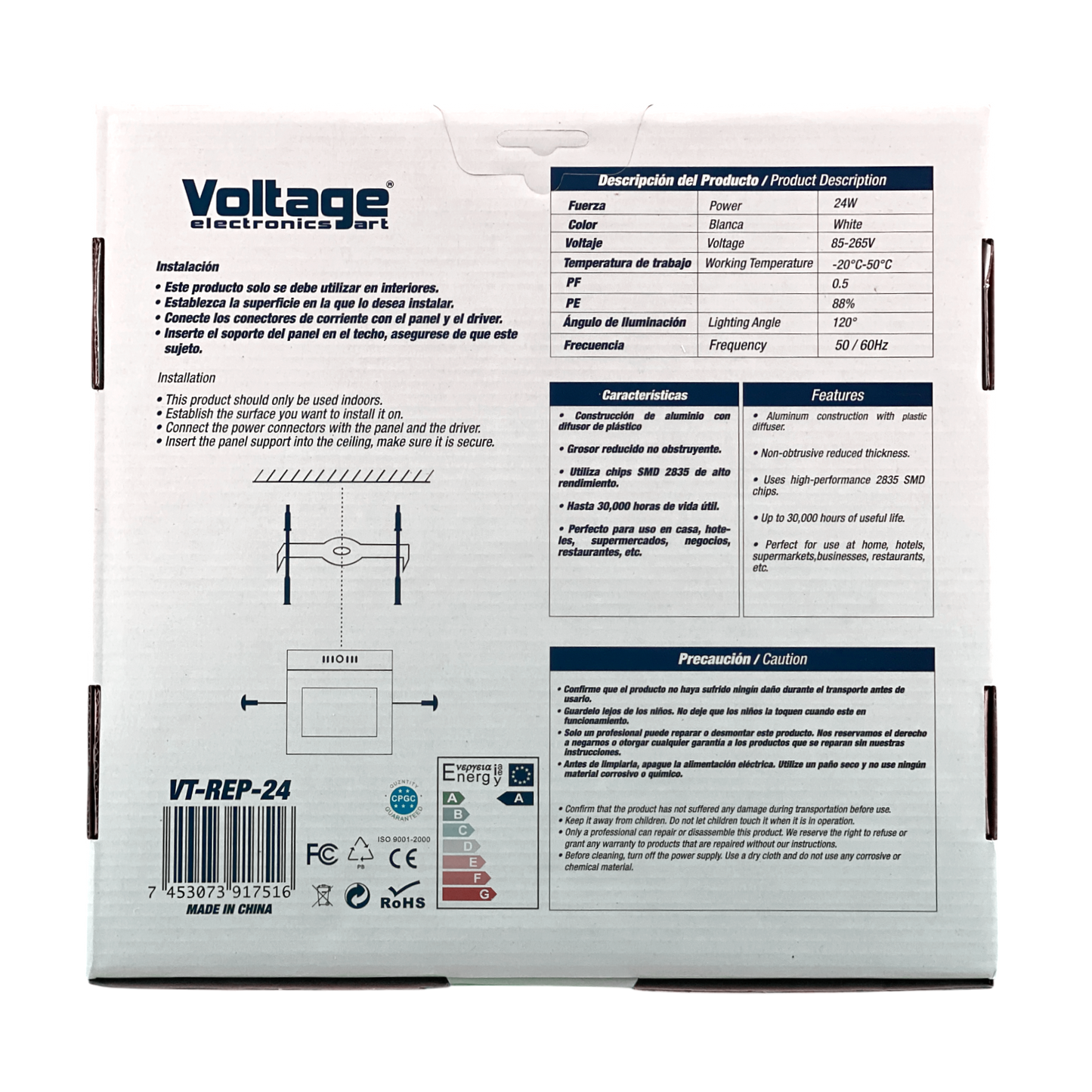 Voltage 11" LED Surface Mount Square Light 24W