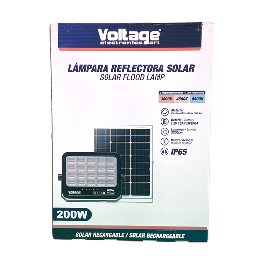 Voltage Solar Rechargeable LED Flood Light with Seprate Panel 200W