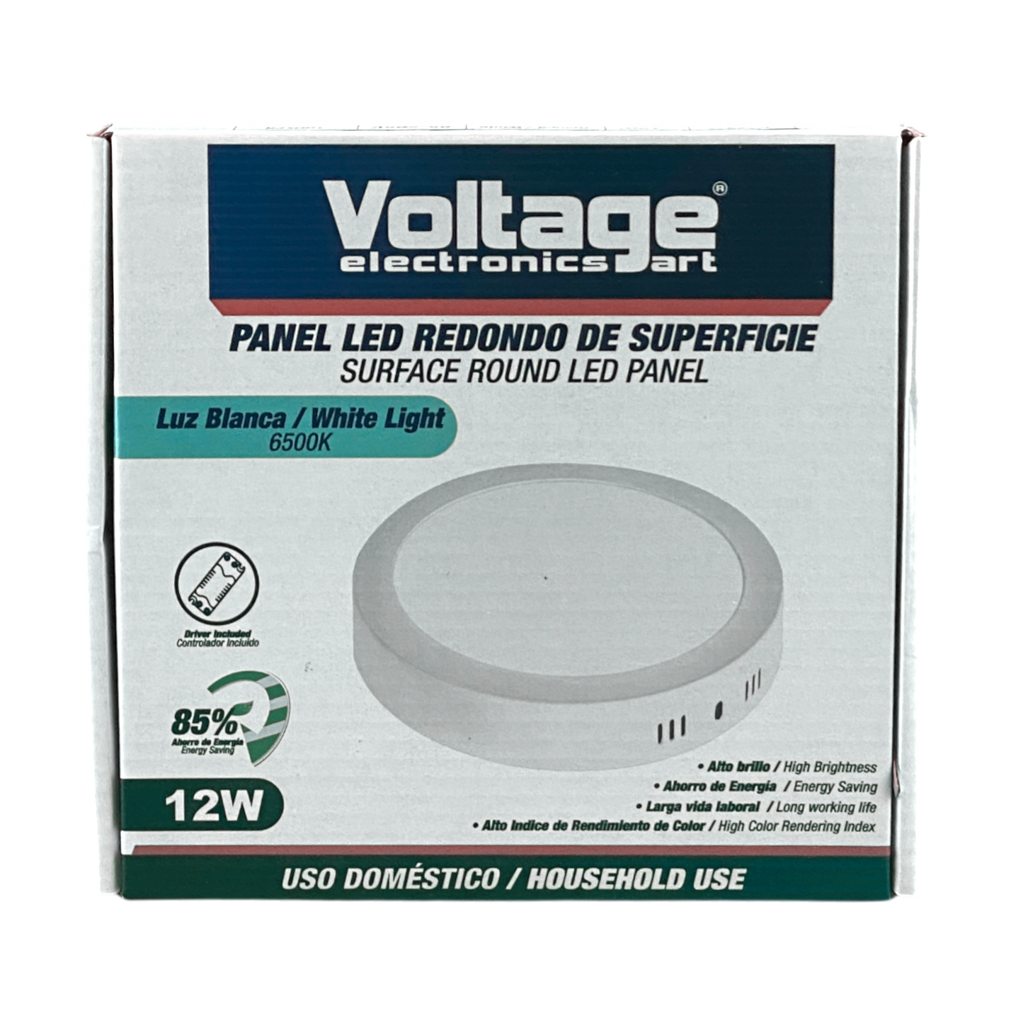 Voltage 6" LED Surface Mount Round Light 12W