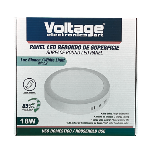 Voltage 8" LED Surface Mount Round Light 18W