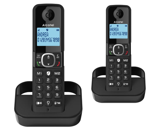 Alcatel Dual Handset Cordless Phone  F860 Duo Black