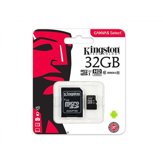 Kingston 32GB Canvas Select Plus UHS-I microSDHC Memory Card with SD Adapter - ShopLibertyStore.com