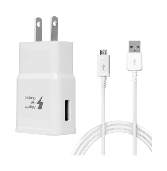 Samsung USB Fast Wall Charger with Cable - White - ShopLibertyStore.com