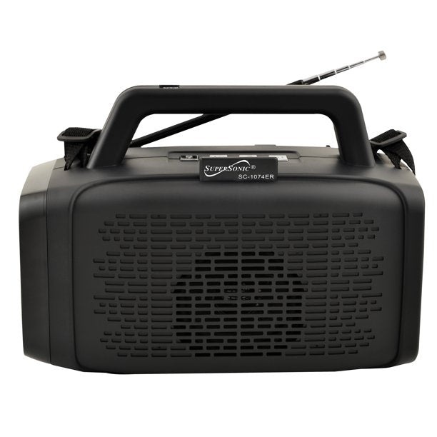 Supersonic Solar Power Bluetooth Speaker Radioand Flashlight | SC-1074ER - ShopLibertyStore.com