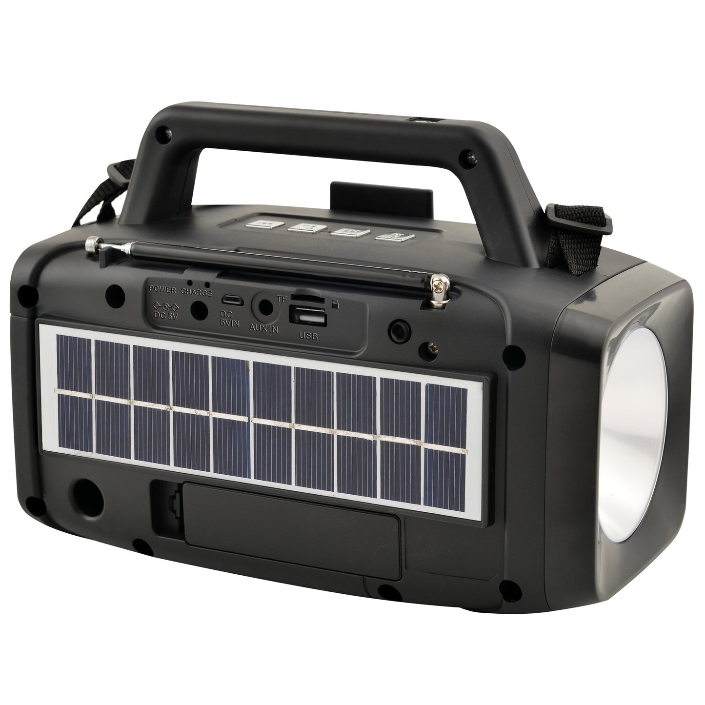 Supersonic Solar Power Bluetooth Speaker Radioand Flashlight | SC-1074ER - ShopLibertyStore.com